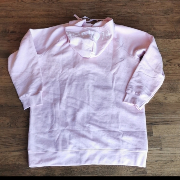Brunette The Label Long Pink Hoodie Small New - Picture 2 of 7